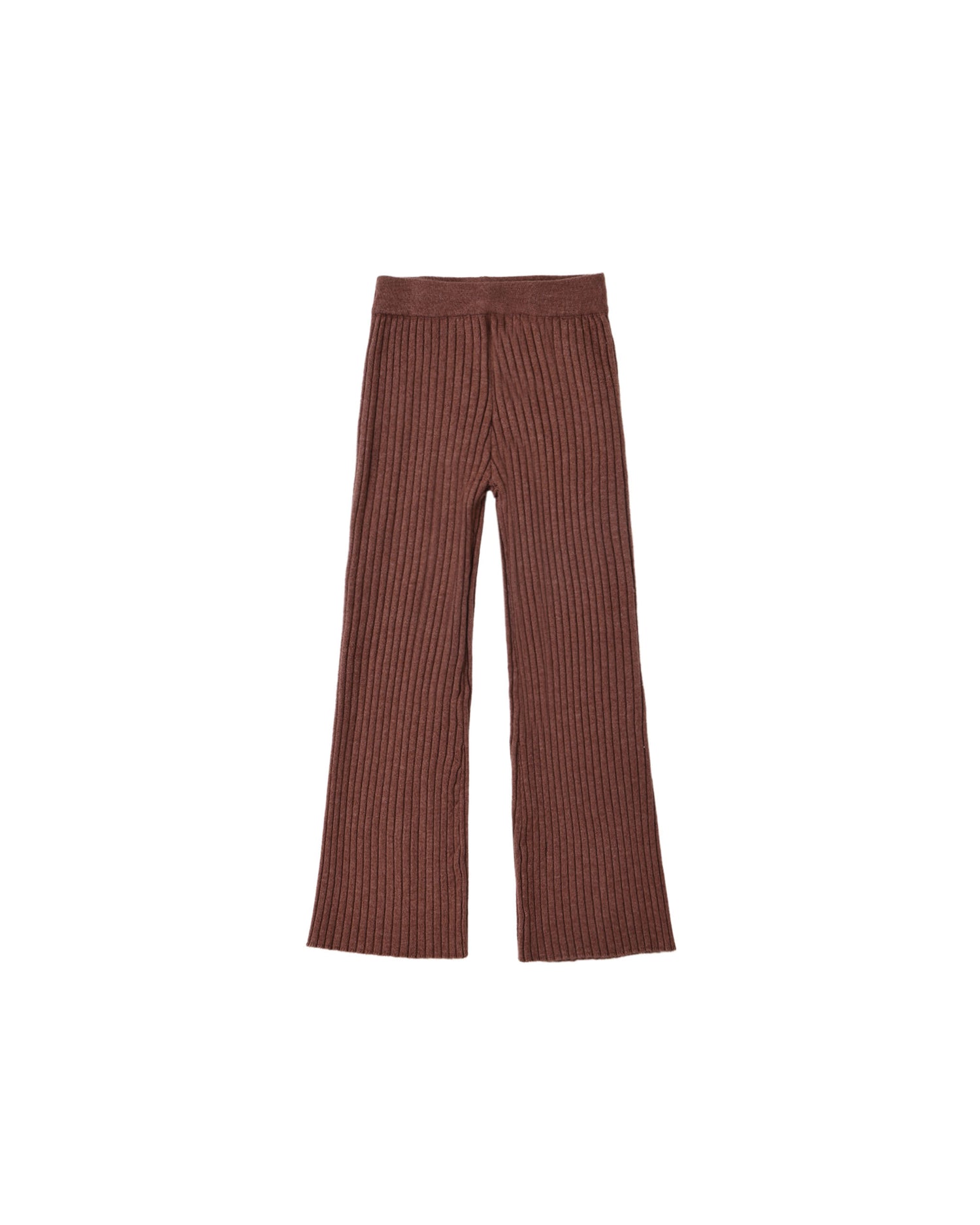 Rylee + Cru Flare Rib Knit Pant - Mulberry