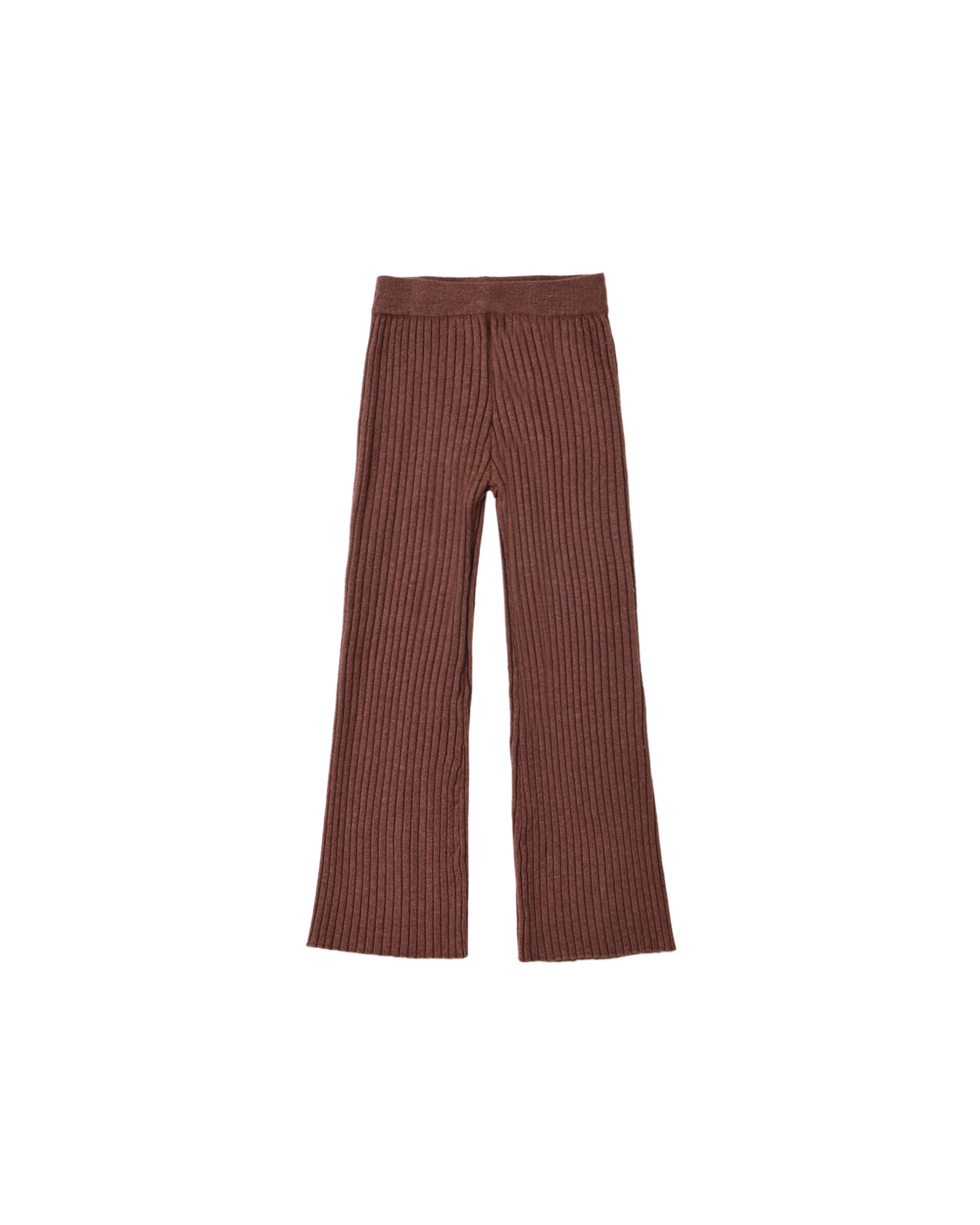 Rylee + Cru Flare Rib Knit Pant - Mulberry