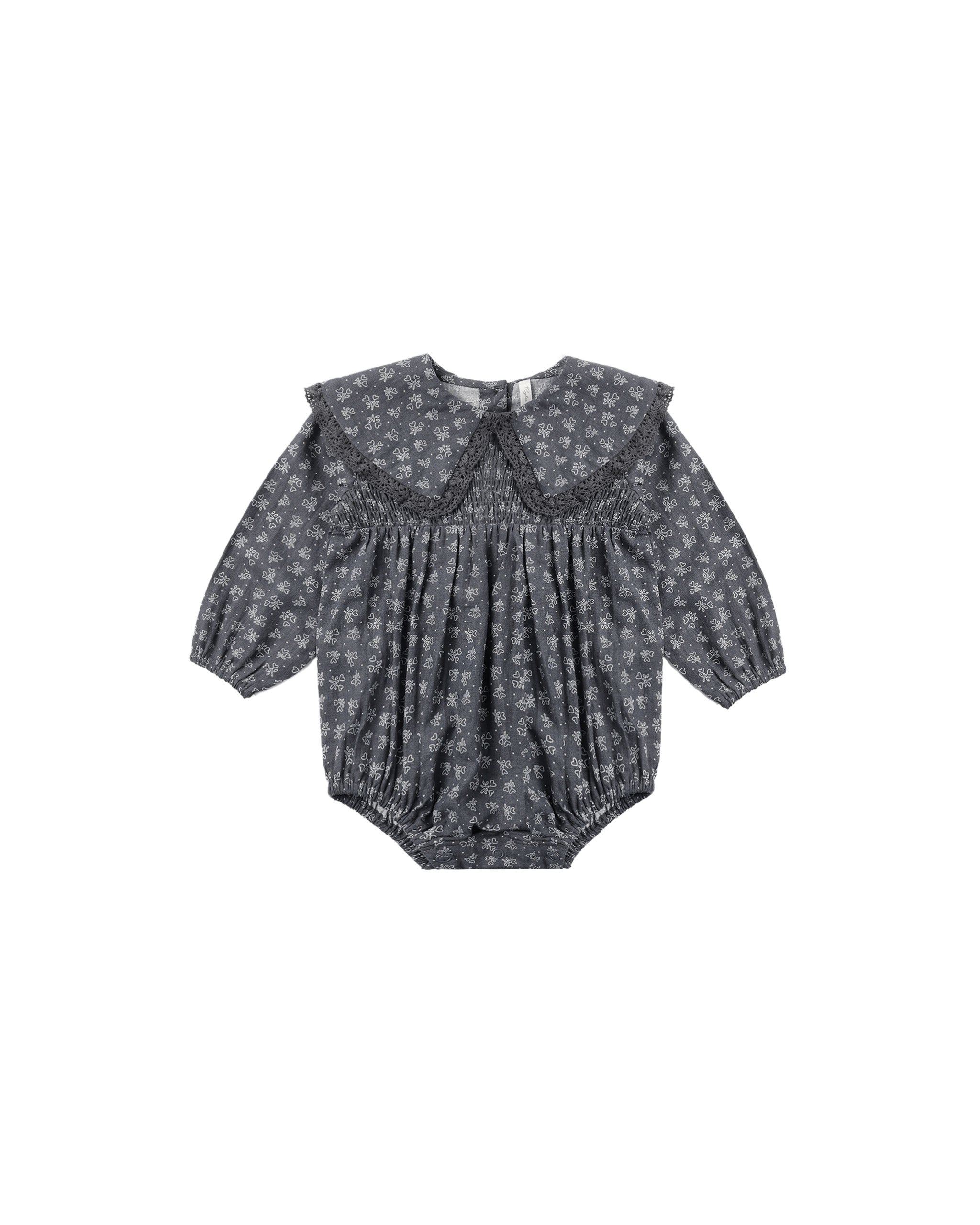 Rylee + Cru Fern Romper - Heart Ditsy