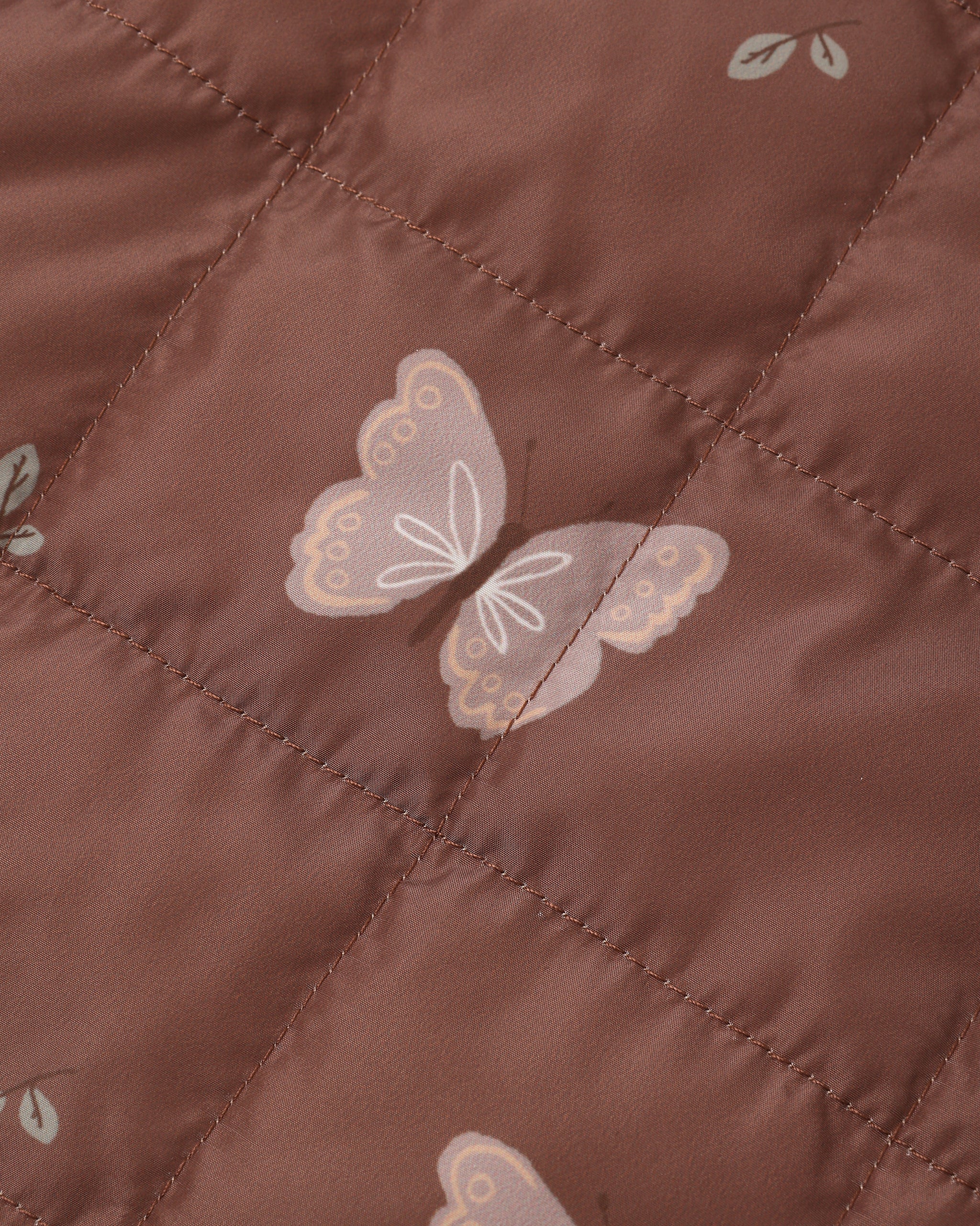 Rylee + Cru Lightweight Reversible Puffer - Butterflies