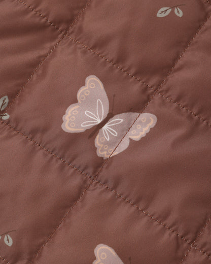 Rylee + Cru Lightweight Reversible Puffer - Butterflies
