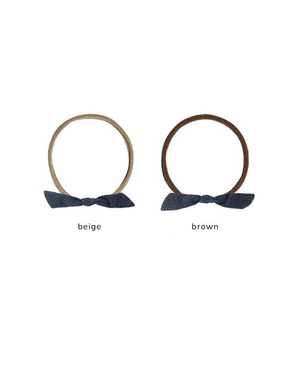 Rylee + Cru Little Knot Headband - Navy