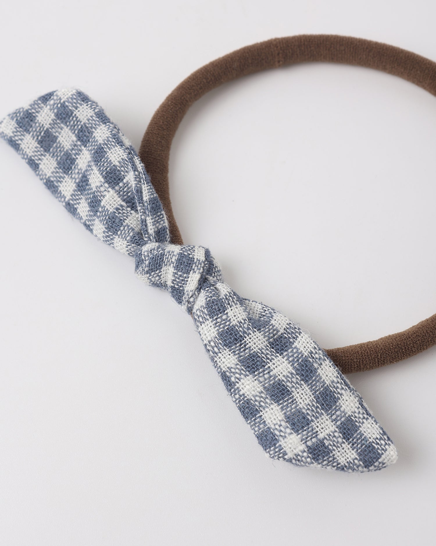 Rylee + Cru Little Knot Headband - Marine Gingham