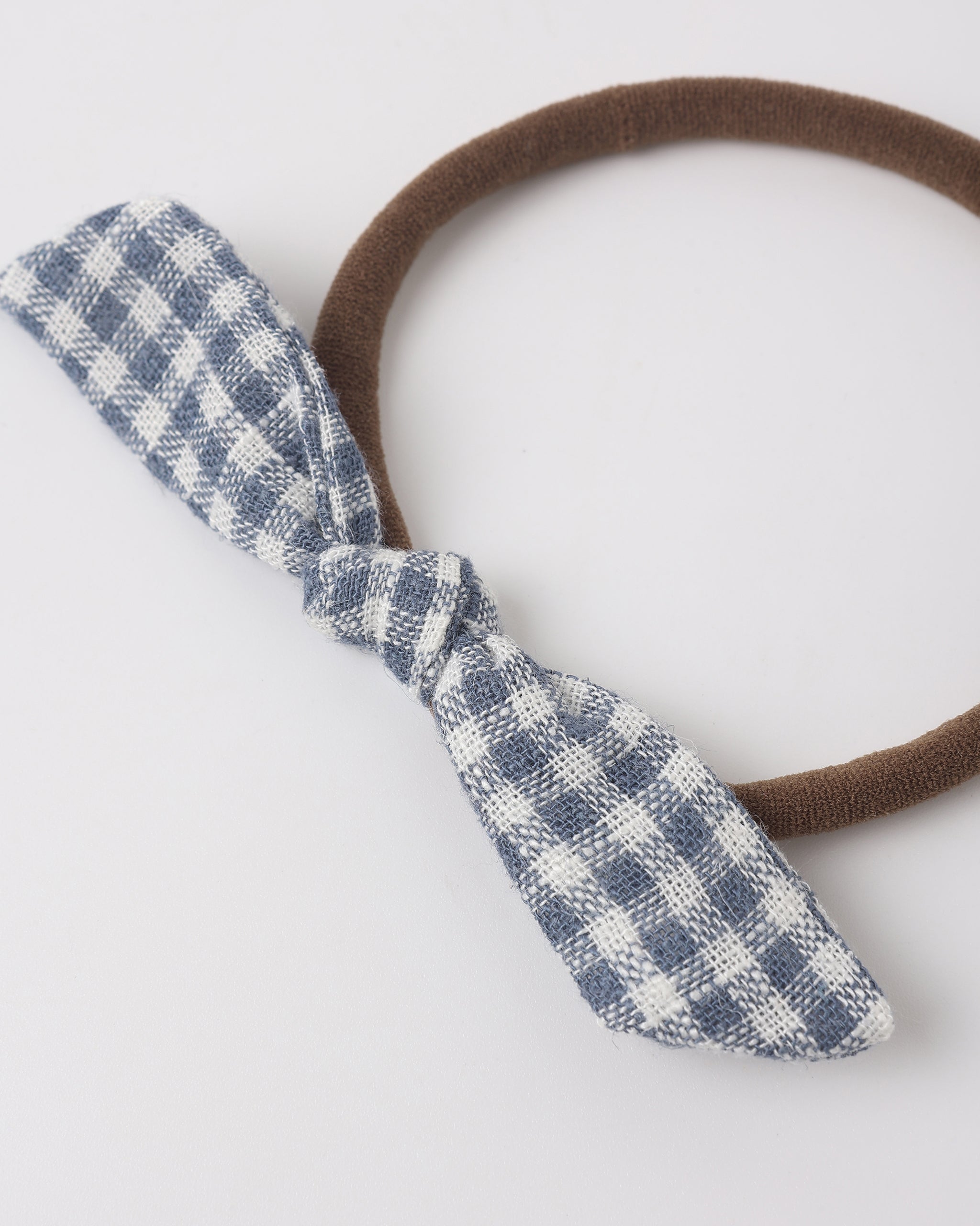Rylee + Cru Little Knot Headband - Marine Gingham