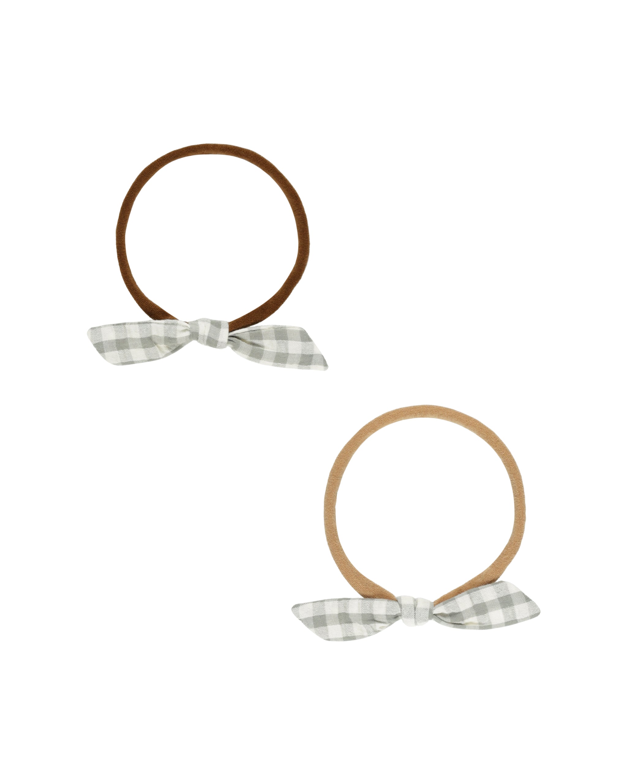 Rylee + Cru Little Knot Headband - Eucalyptus Gingham