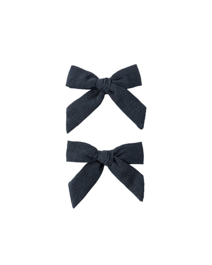 Rylee + Cru Bow, Set Of 2 - Navy