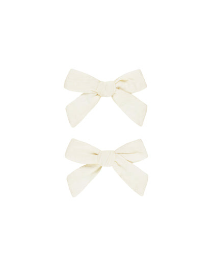 Rylee + Cru Bow, Set Of 2 - Ivory