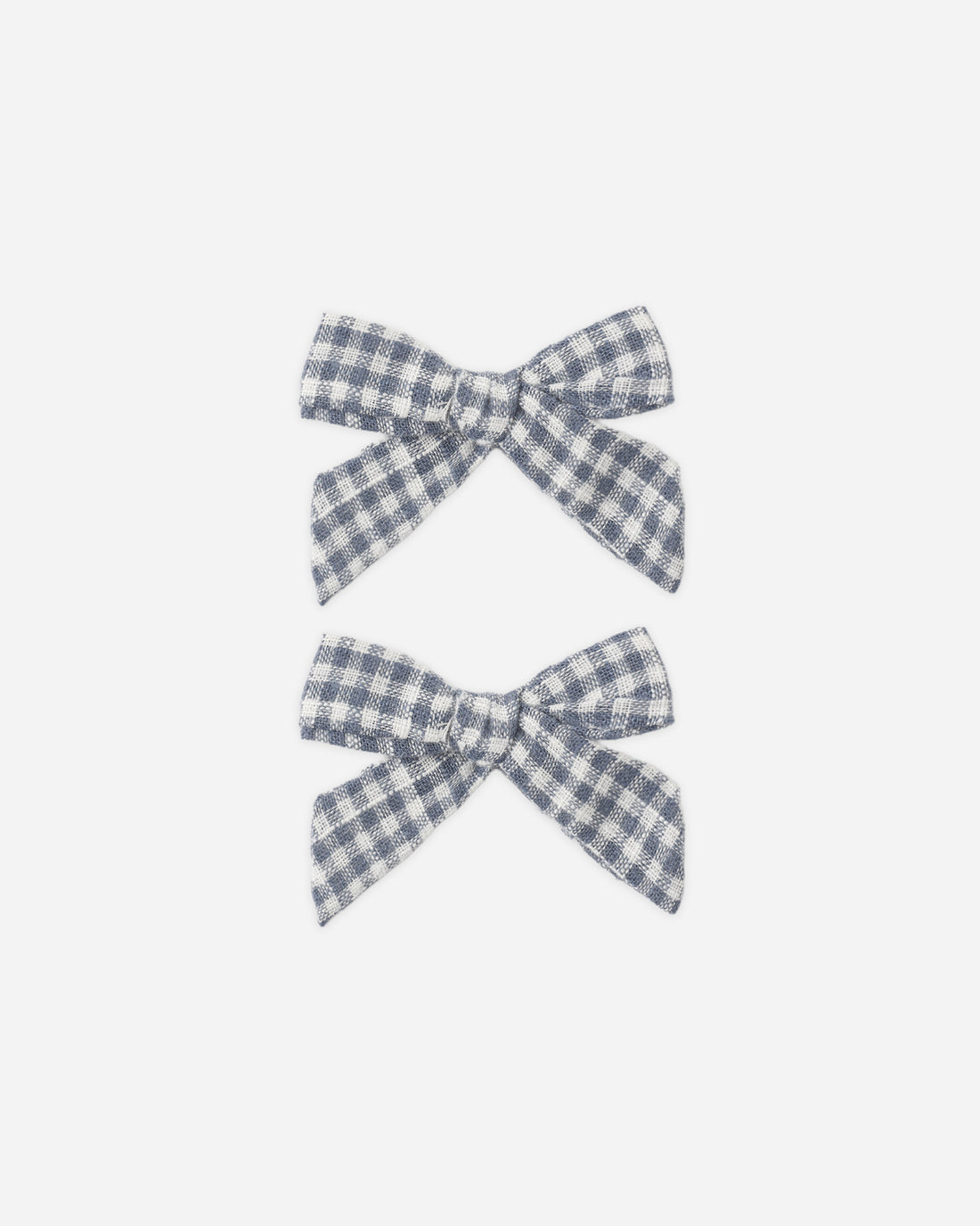 Rylee + Cru Bows, Set Of 2 - Marine Gingham