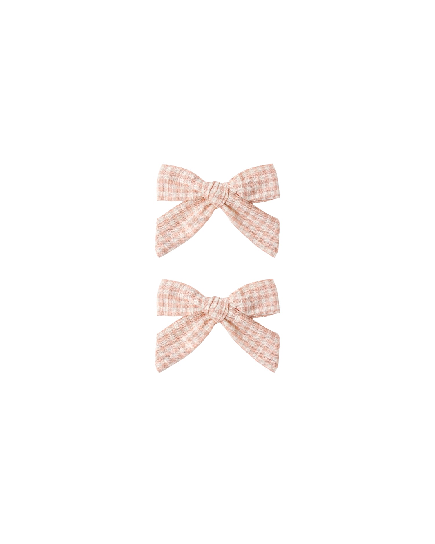 Rylee + Cru Bows, Set Of 2 - Petal Gingham