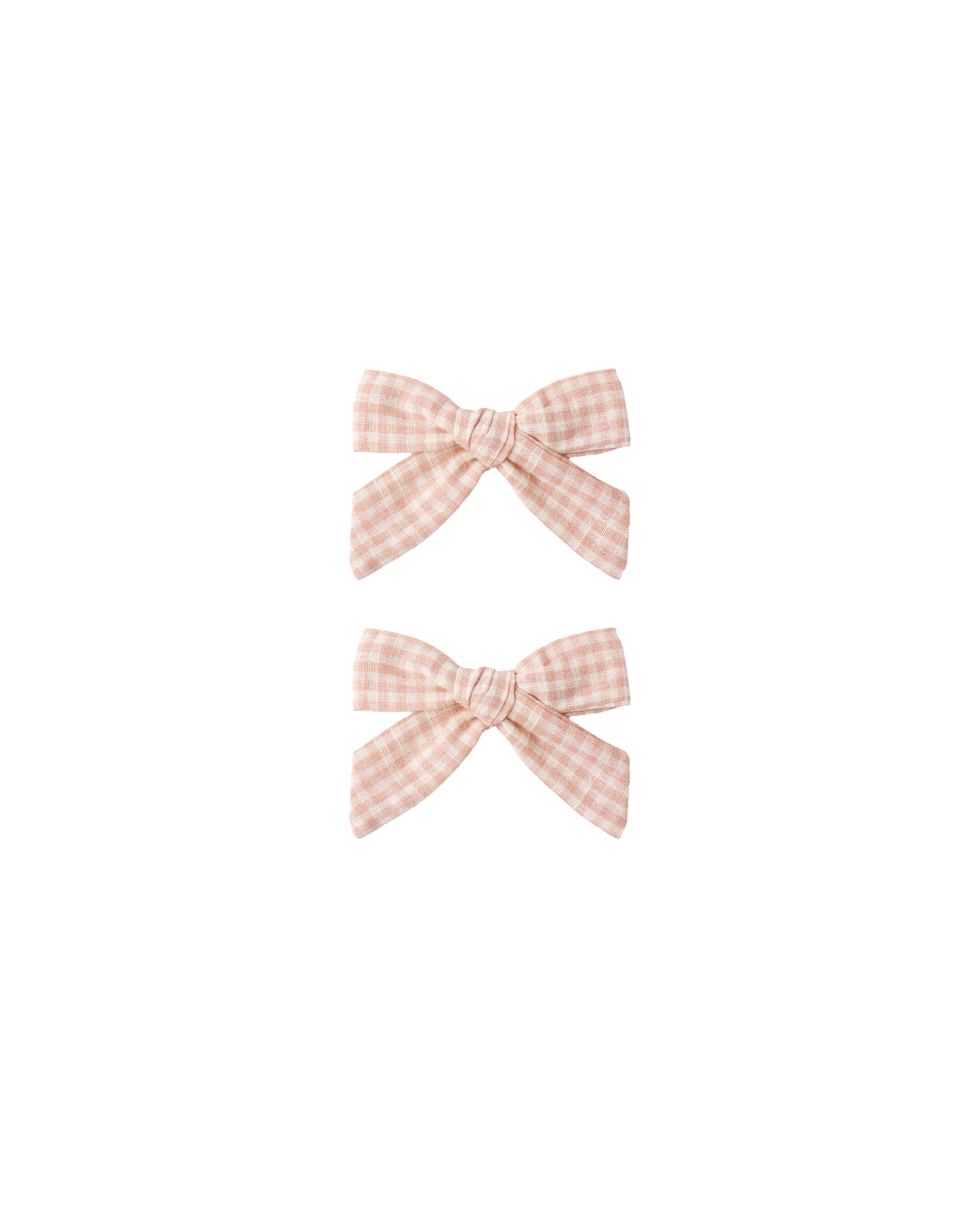 Rylee + Cru Bows, Set Of 2 - Petal Gingham