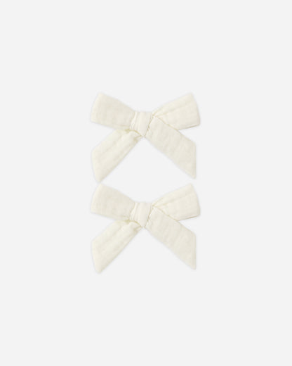Rylee + Cru Bows, Set Of 2 - Ivory