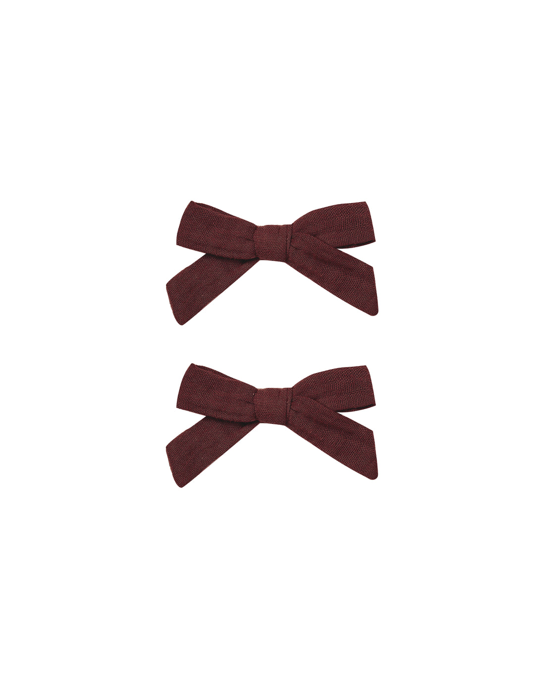 Rylee + Cru Bows, Set Of 2 - Burgundy