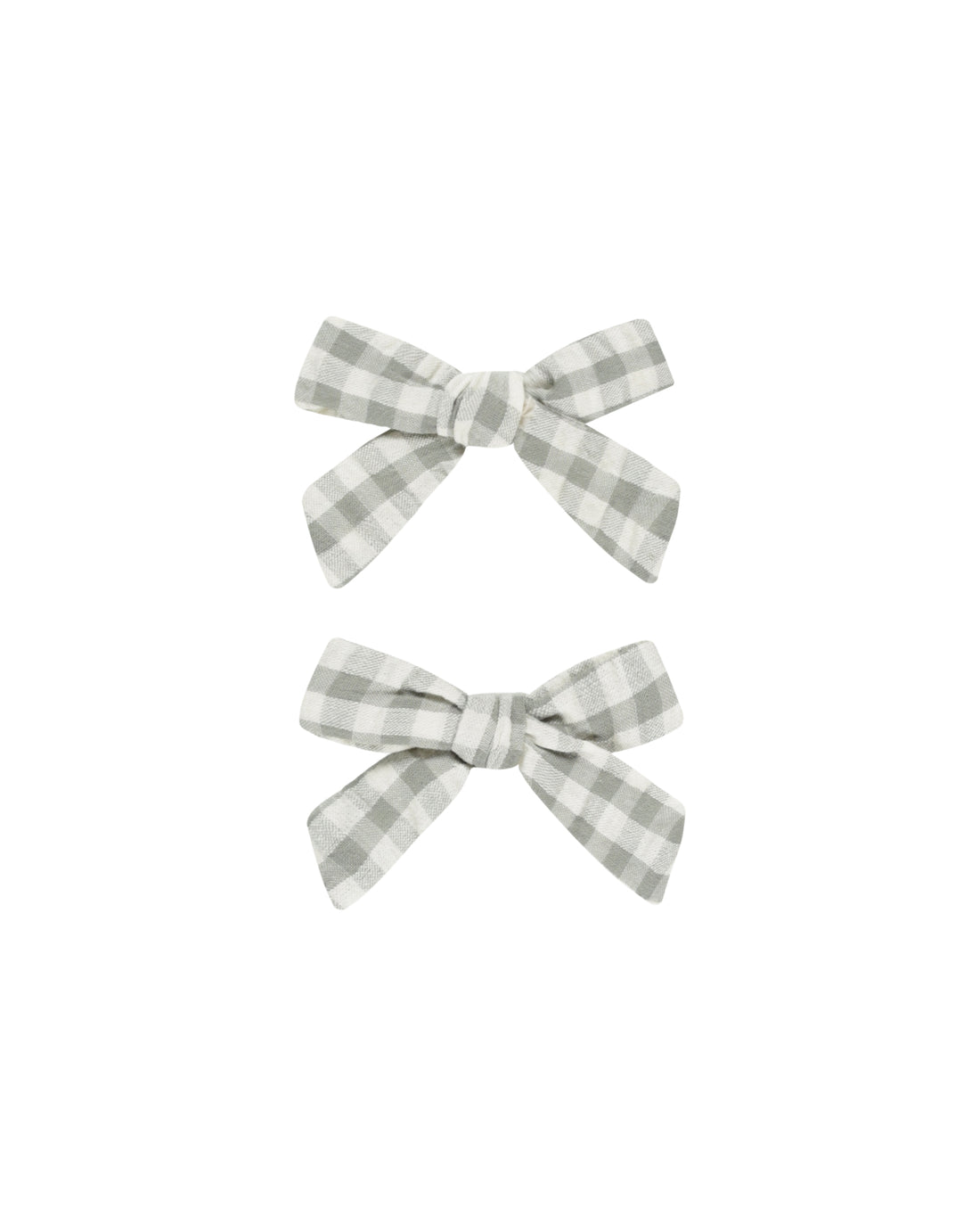 Rylee + Cru Bows, Set Of 2 - Eucalyptus Gingham
