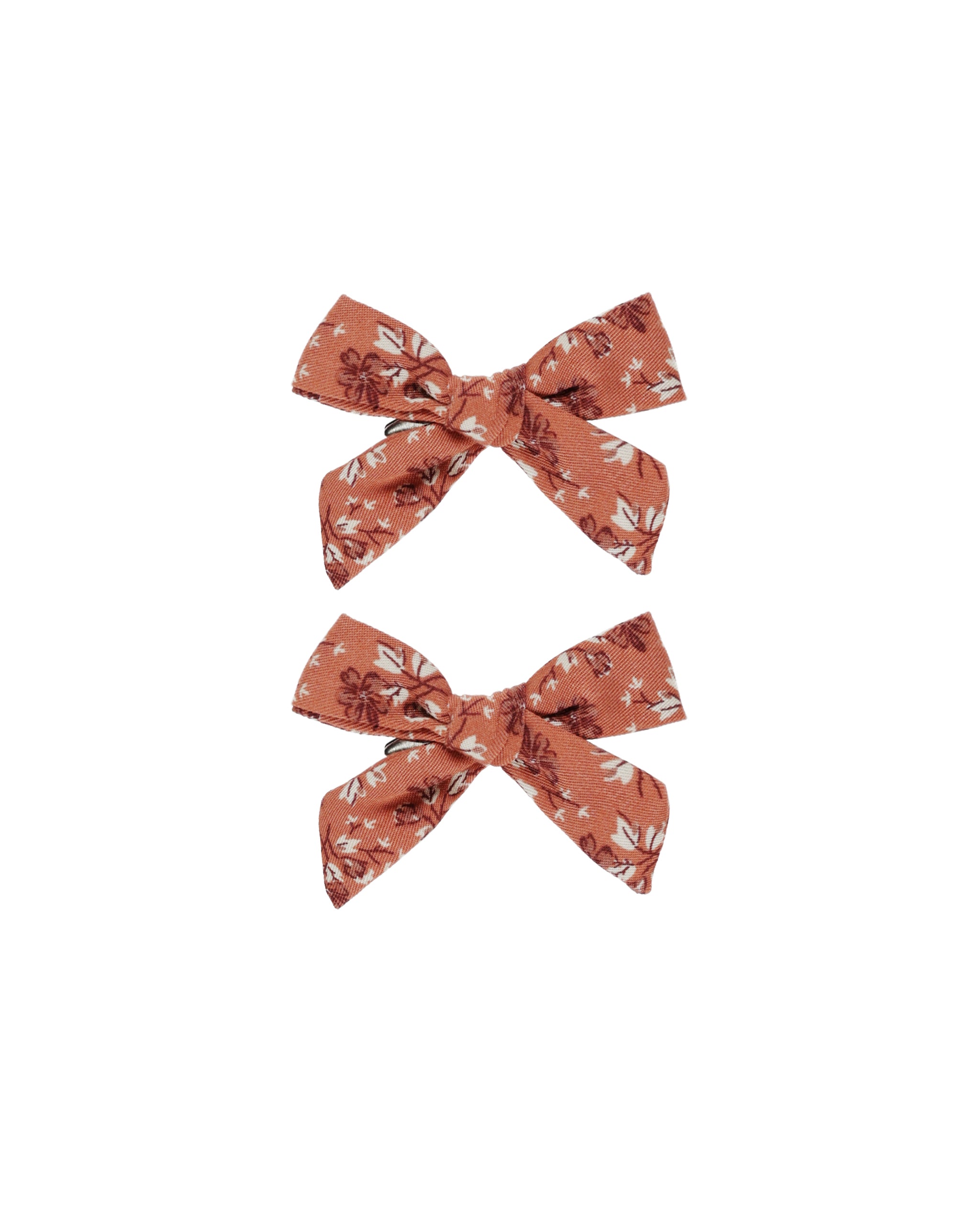 Rylee + Cru Bow, Set Of 2 - Red Floral