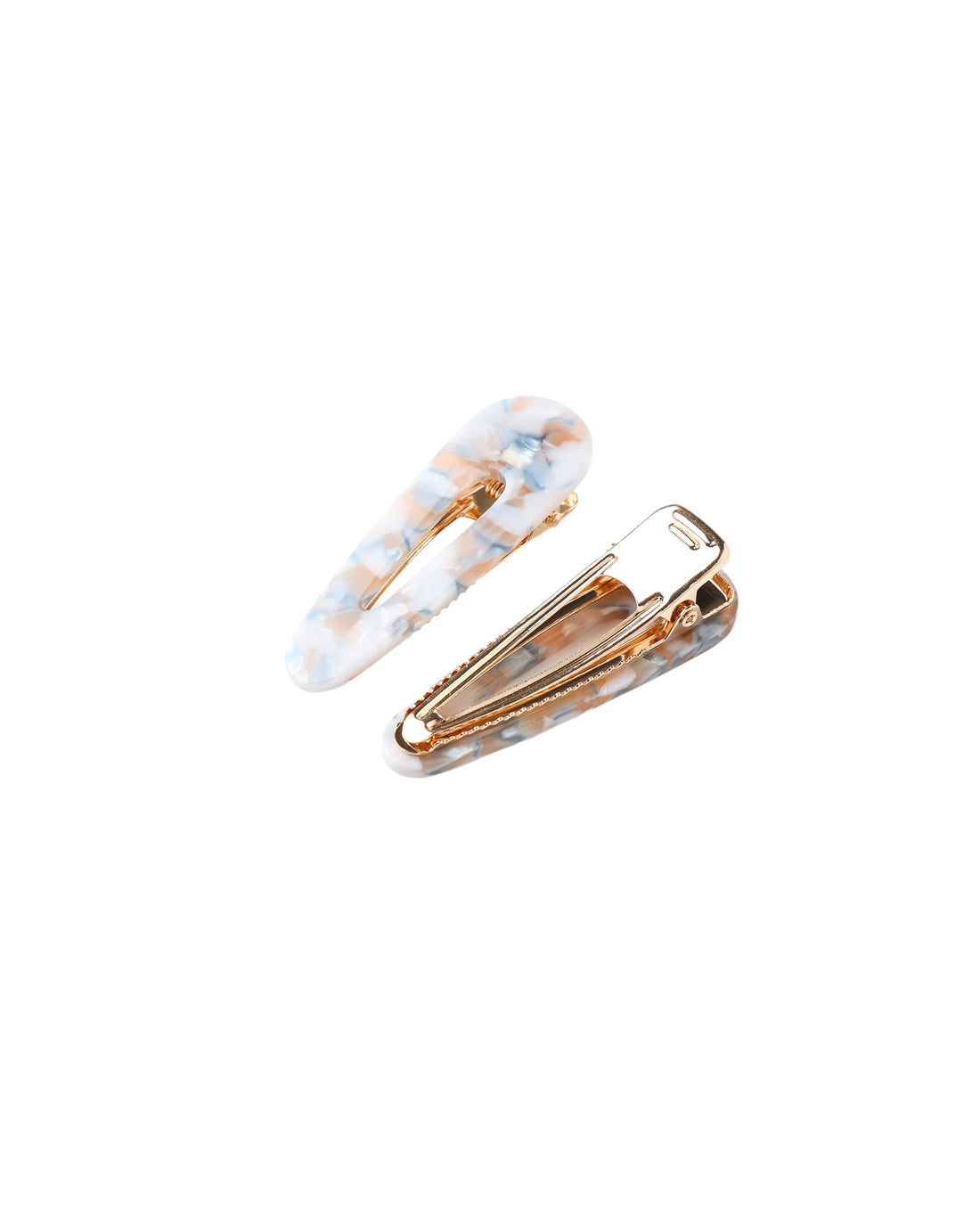 Rylee + Cru Slider Clip, Pack Of 4 - Brown, Blue Tortoise