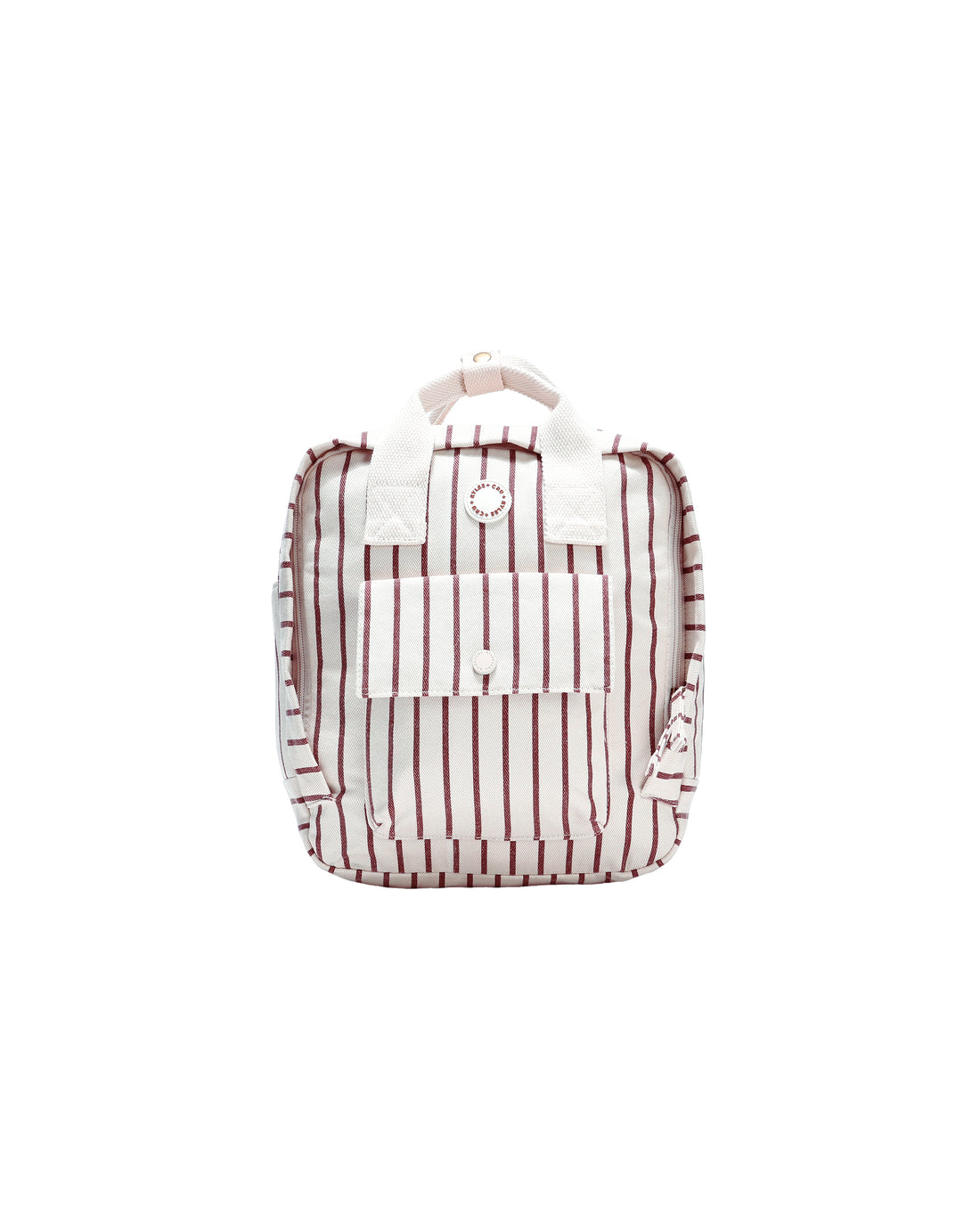 Rylee + Cru Mini Backpack - Burgundy Pinstripe
