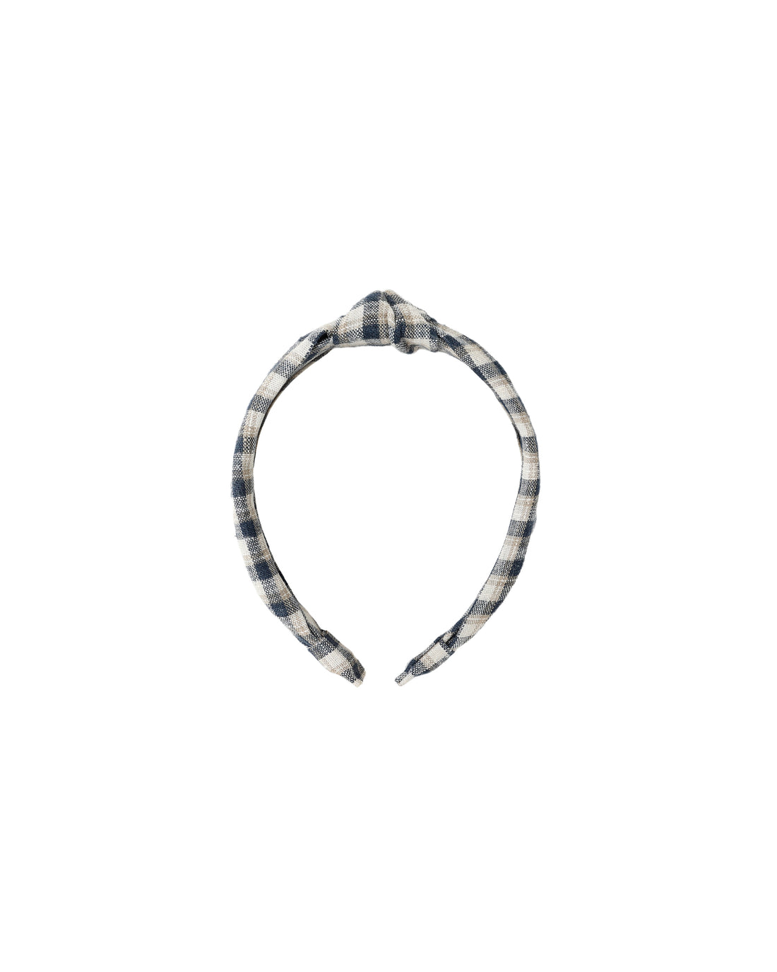 Rylee + Cru Knotted Headband - Navy Check