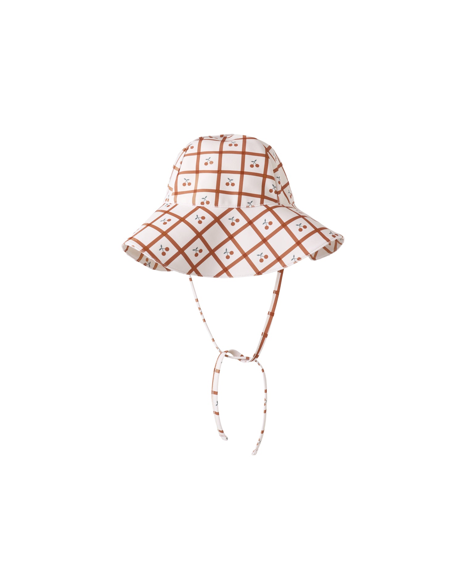 Rylee + Cru Floppy Swim Hat - Cherry Check