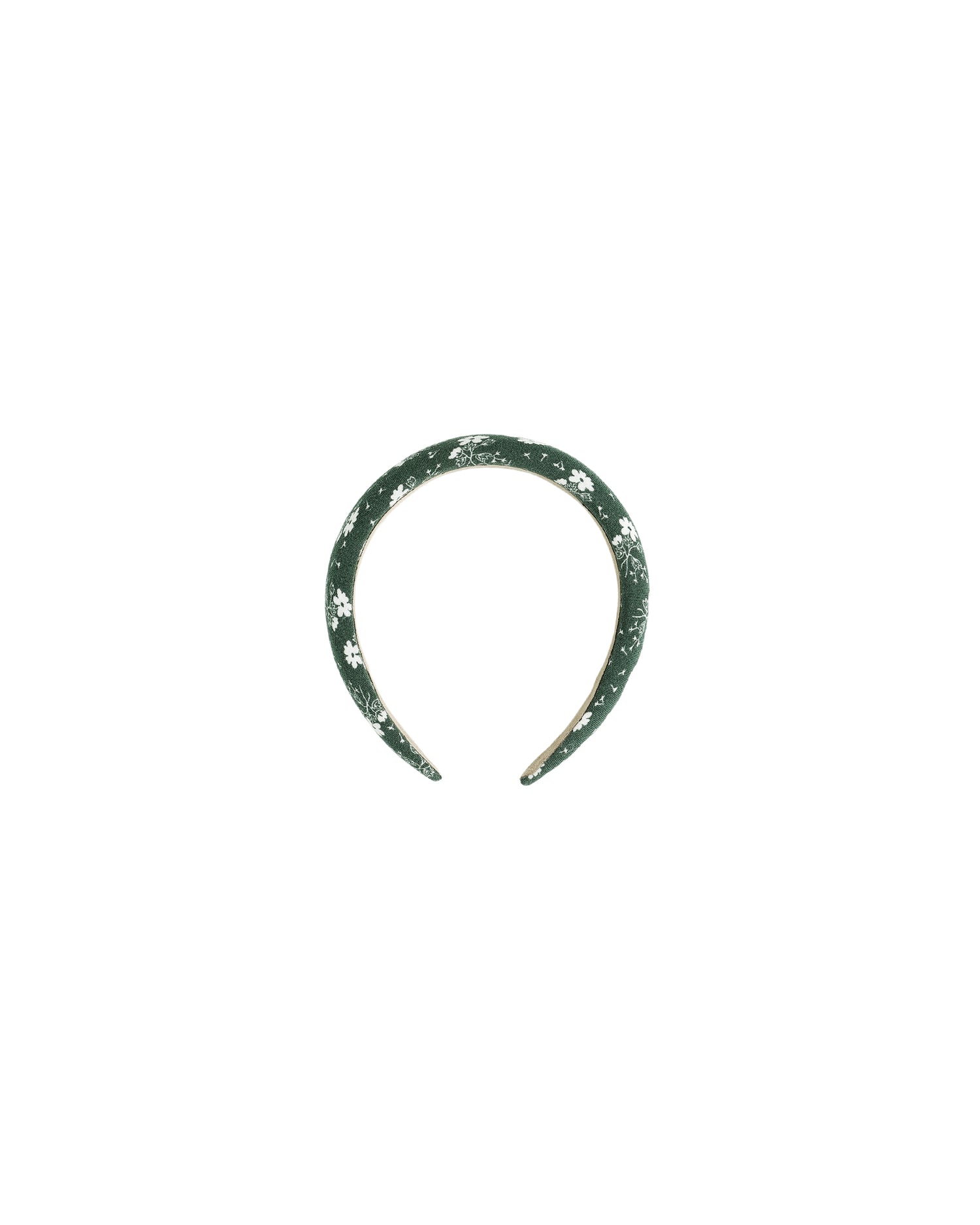 Rylee + Cru Padded Headband - Green Ditsy