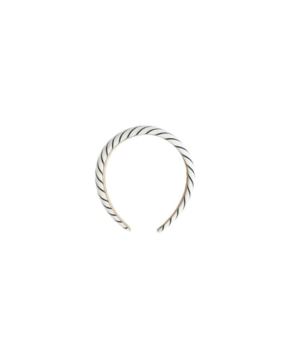 Rylee + Cru Padded Headband - Navy Pinstripe