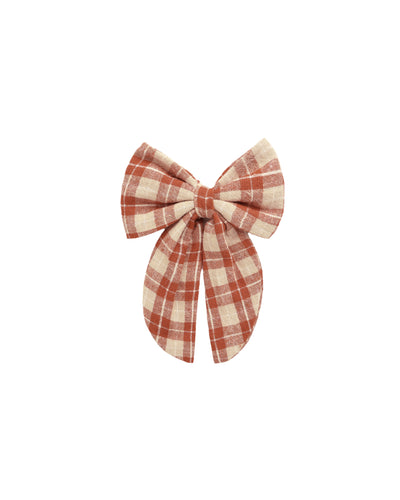 Rylee + Cru Oversized Bow - Red Plaid