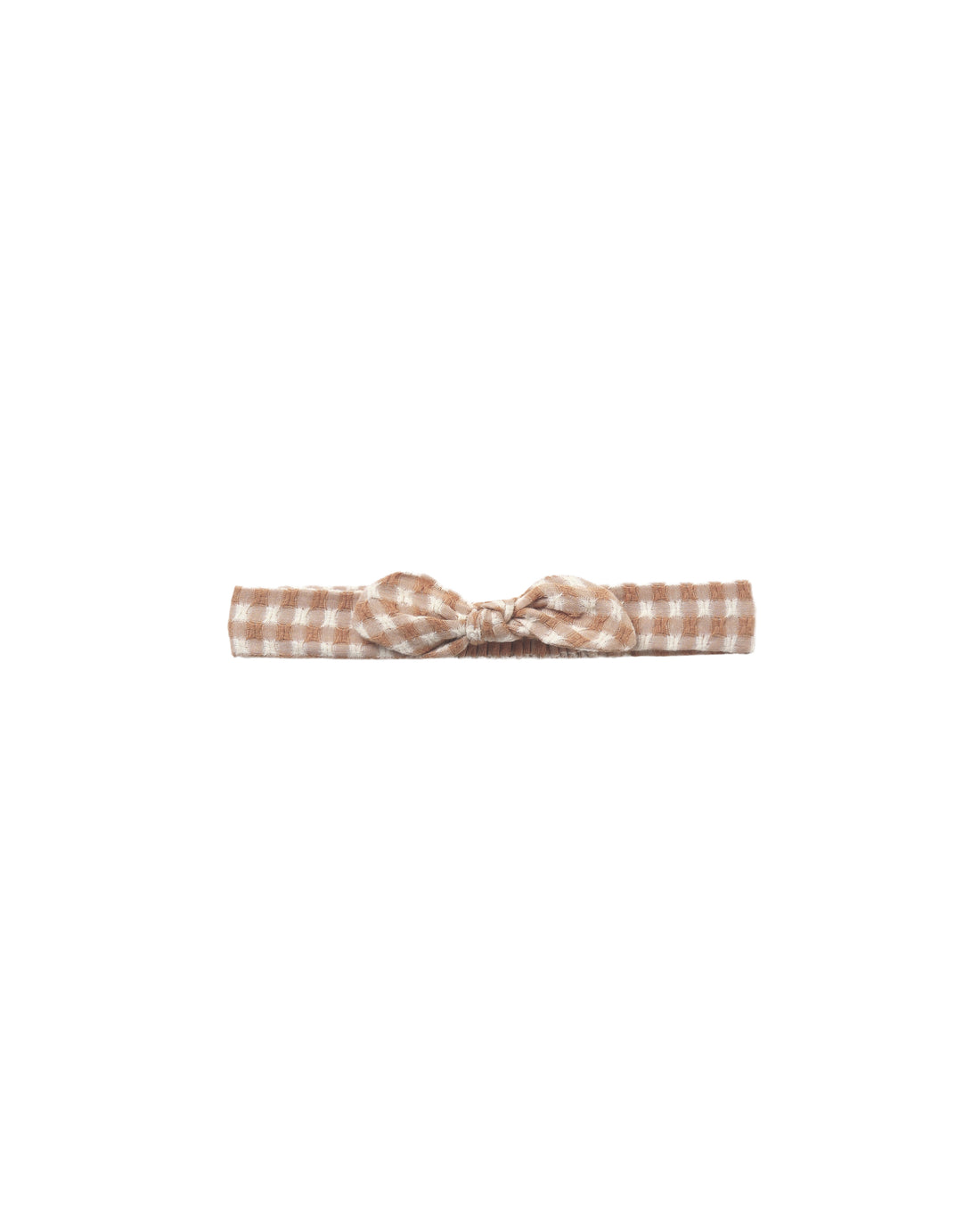 Rylee + Cru Baby Bow Headband - Fawn Gingham