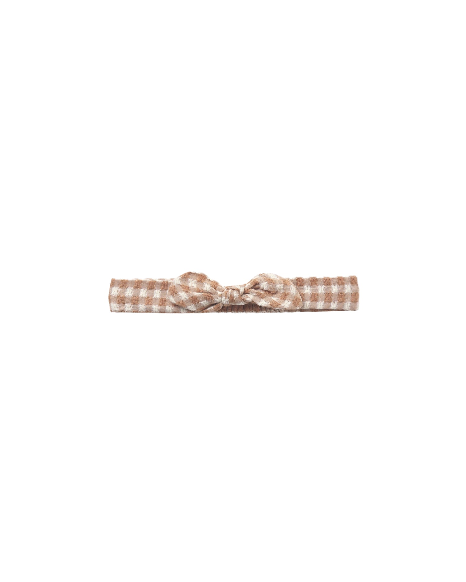 Rylee + Cru Baby Bow Headband - Fawn Gingham