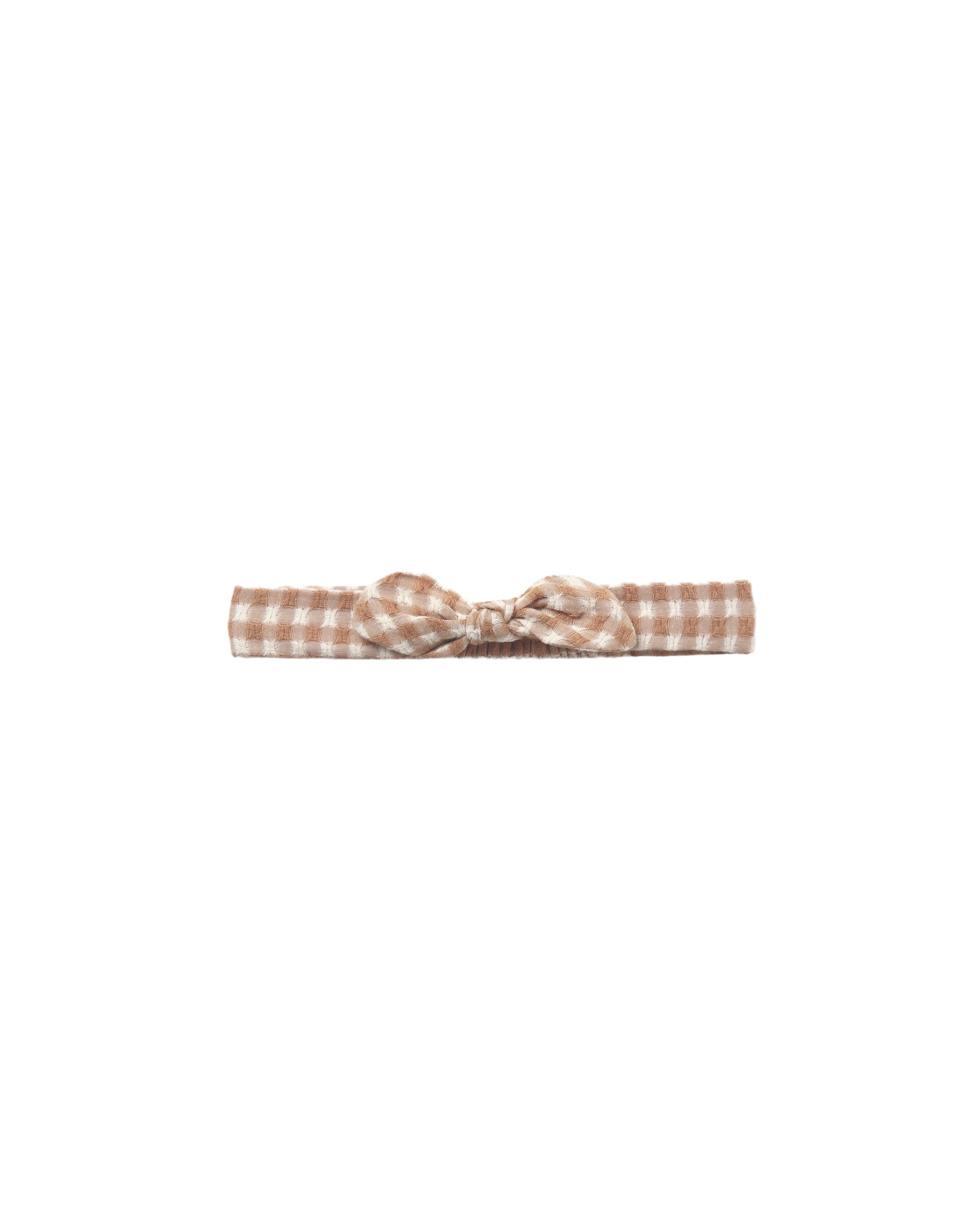 Rylee + Cru Baby Bow Headband - Fawn Gingham