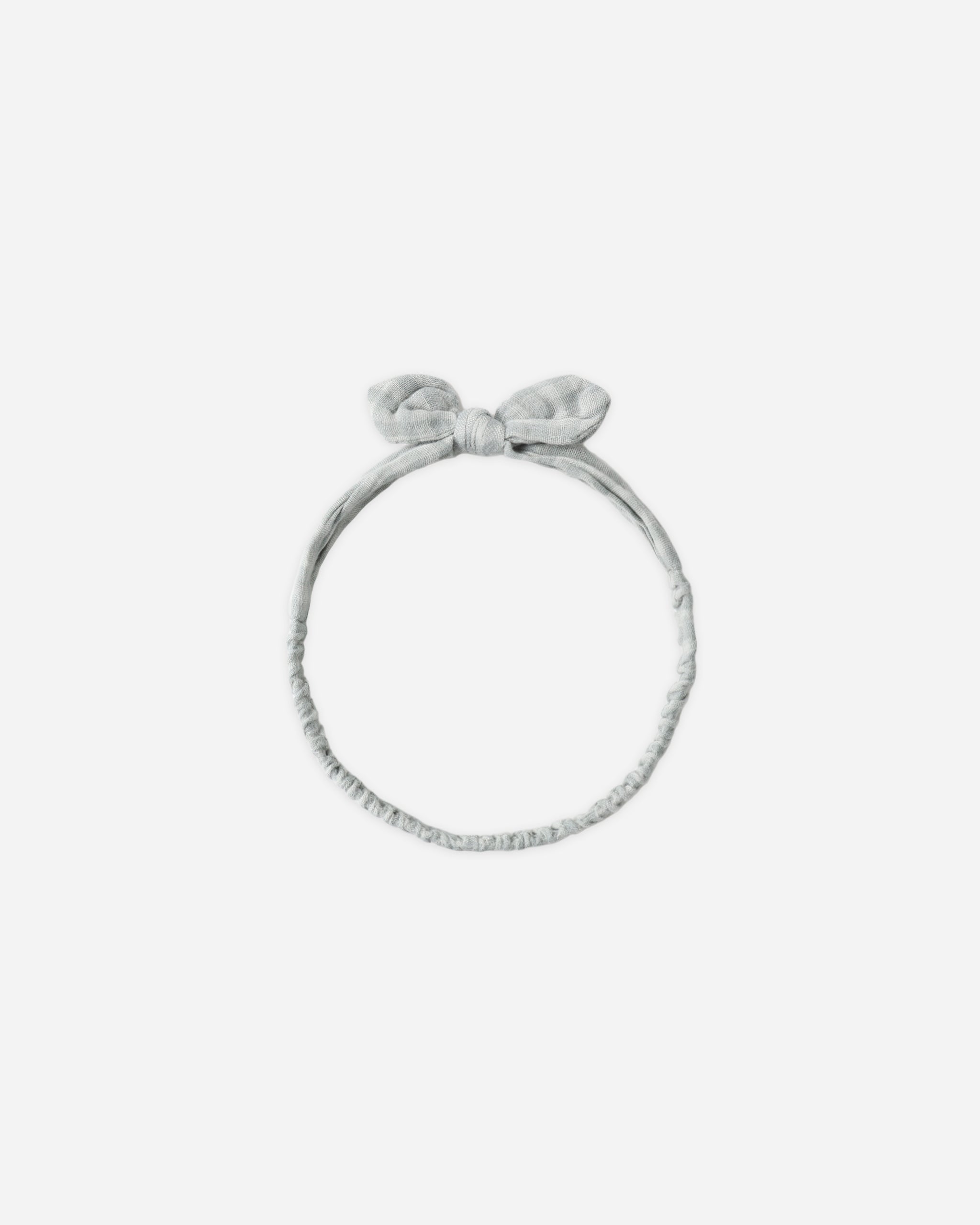 Rylee + Cru Baby Bow Headband - Green Gingham