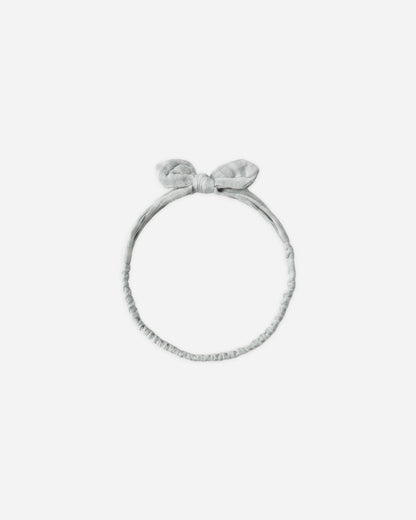 Rylee + Cru Baby Bow Headband - Green Gingham