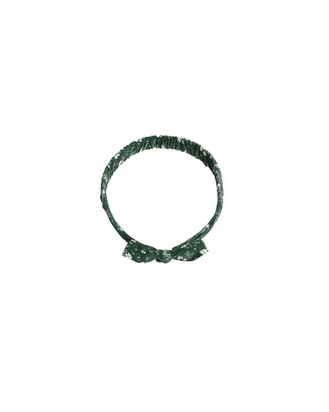 Rylee + Cru Baby Bow Headband - Green Ditsy