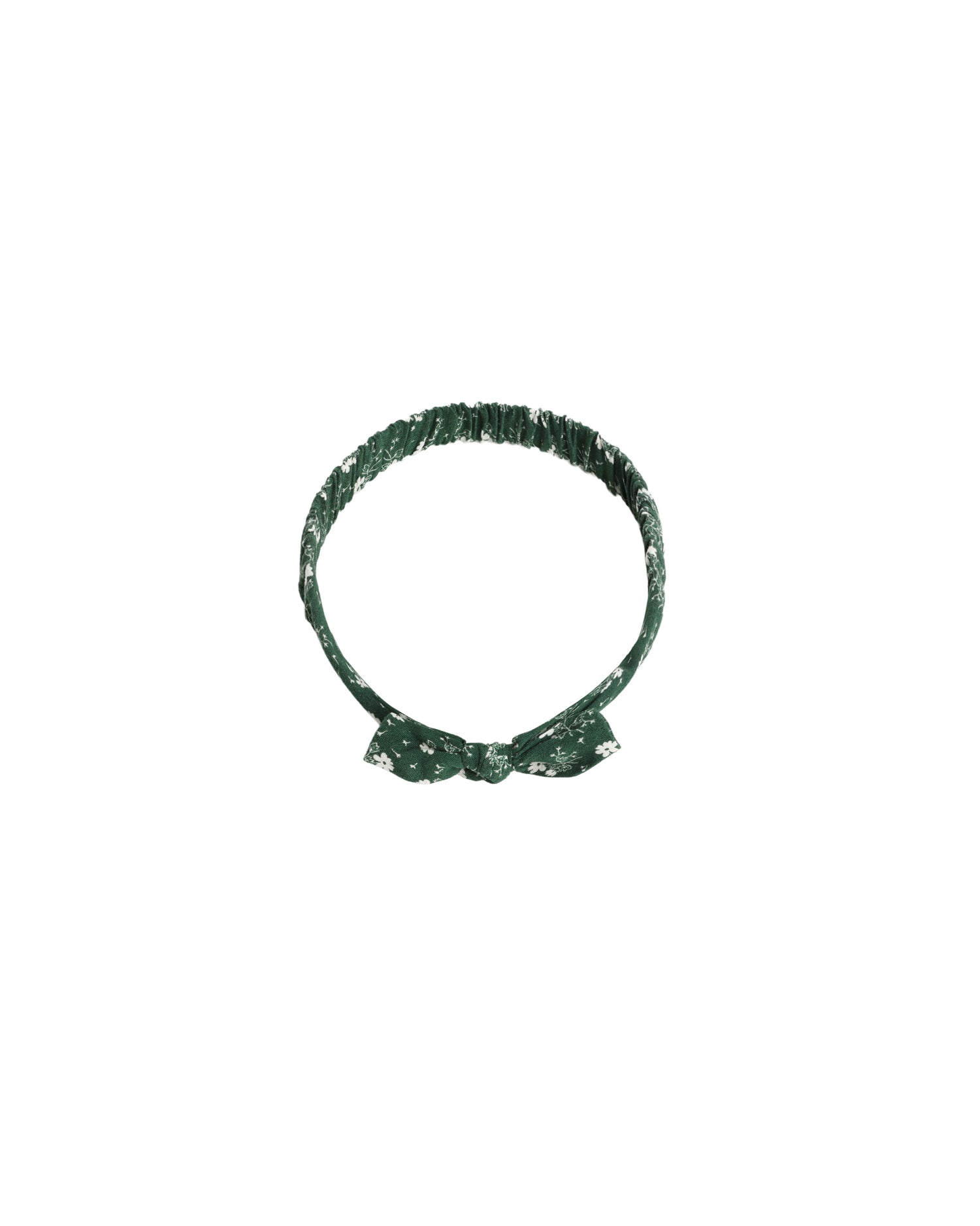 Rylee + Cru Baby Bow Headband - Green Ditsy