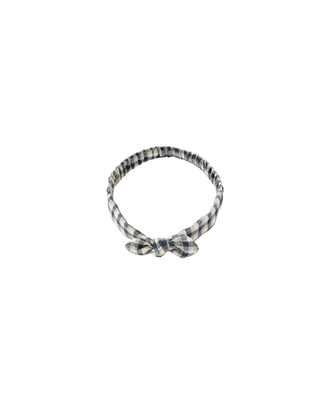 Rylee + Cru Baby Bow Headband - Navy Check