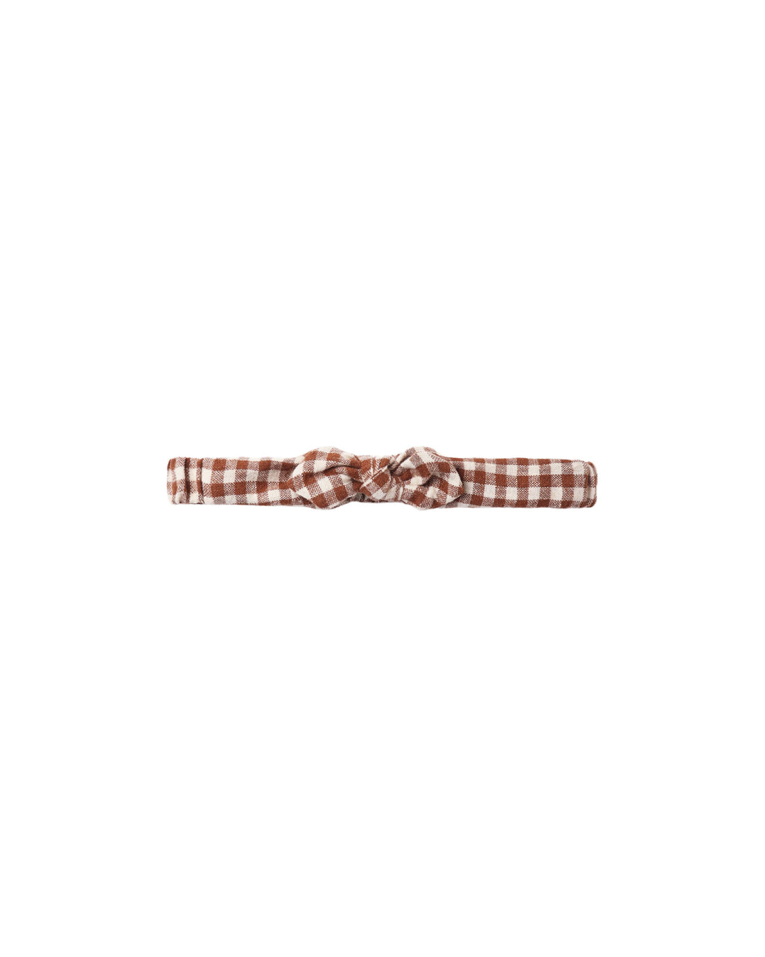 Rylee + Cru Baby Bow Headband - Brick Check