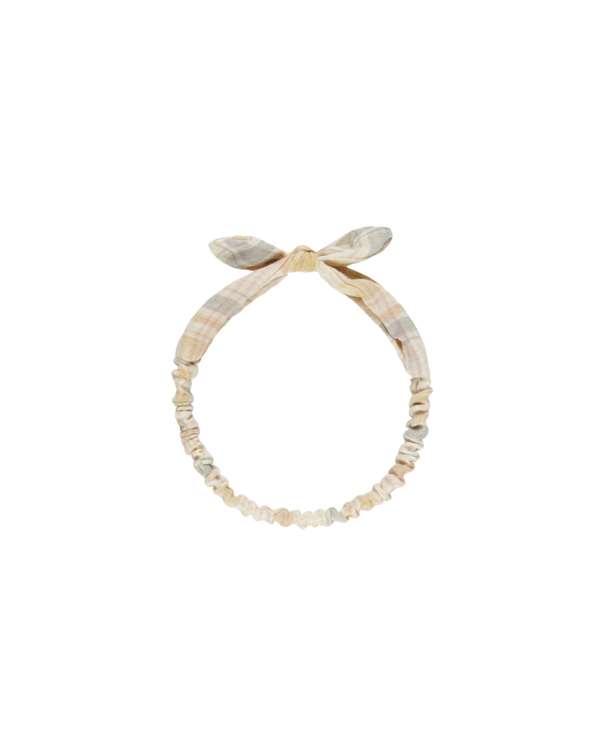 Rylee + Cru Baby Bow Headband - Pastel Plaid