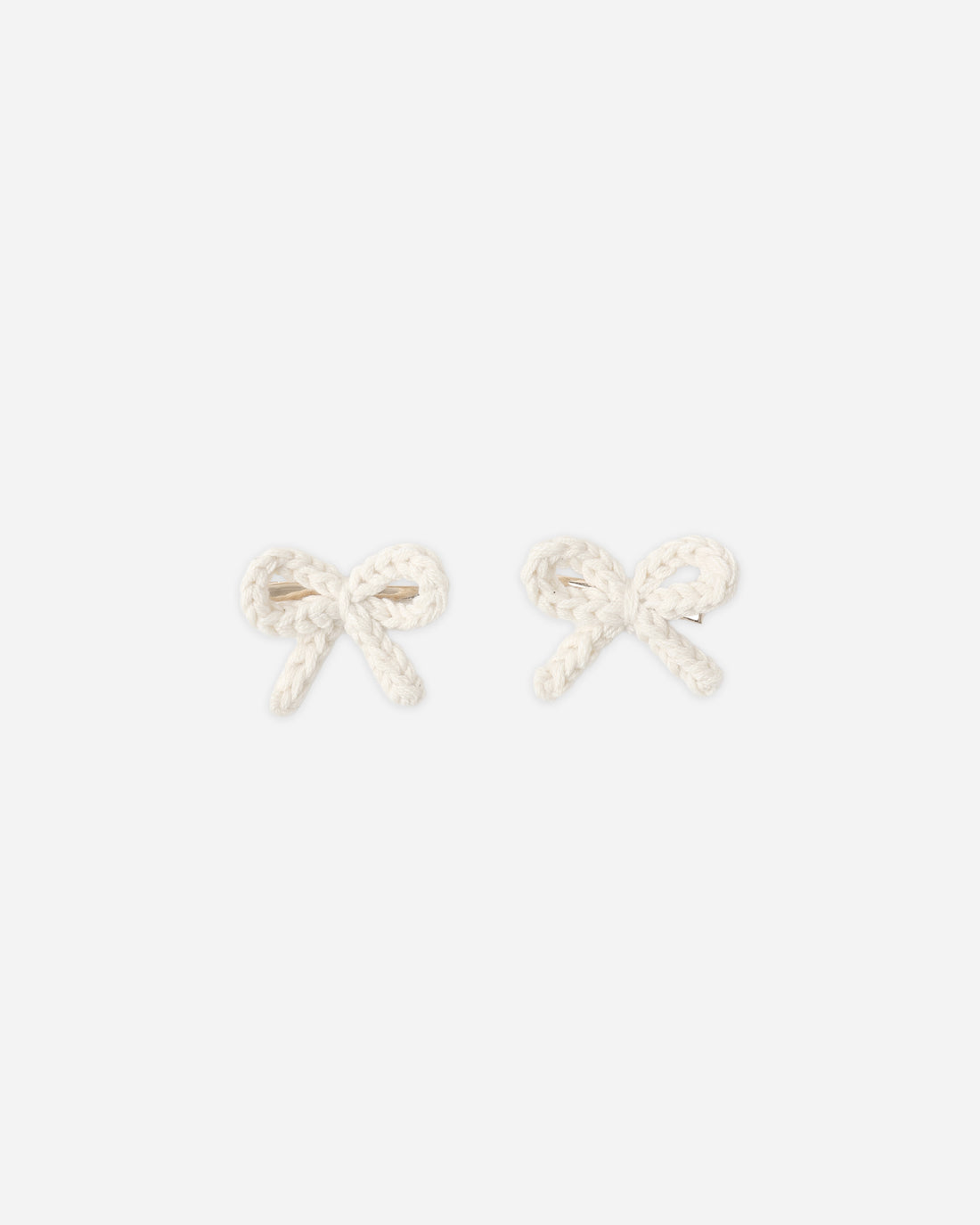 Rylee + Cru Crochet Bow Clips - Ivory