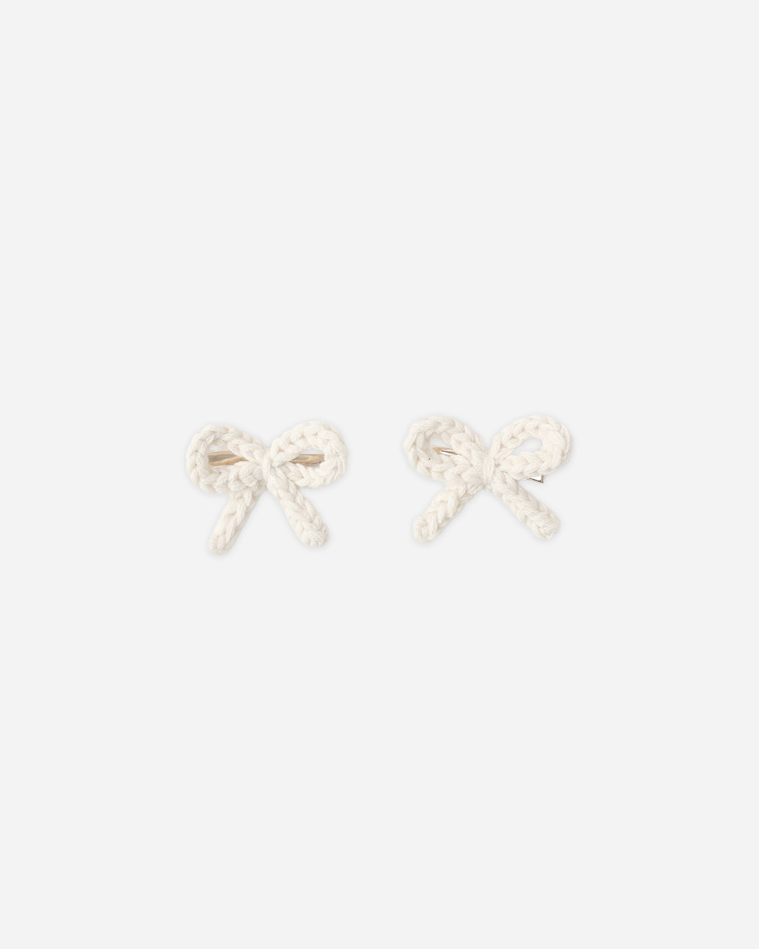 Rylee + Cru Crochet Bow Clips - Ivory