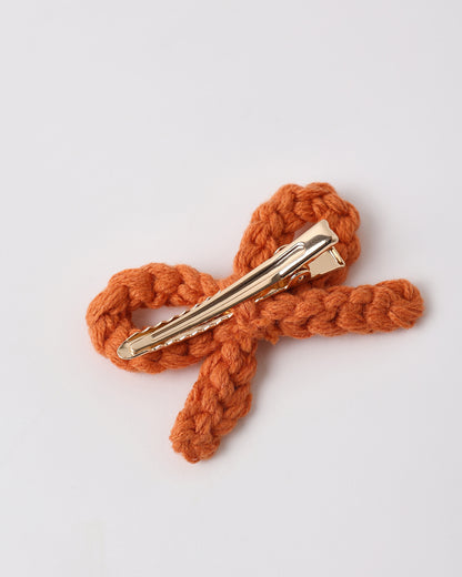 Rylee + Cru Crochet Bow Clips - Poppy