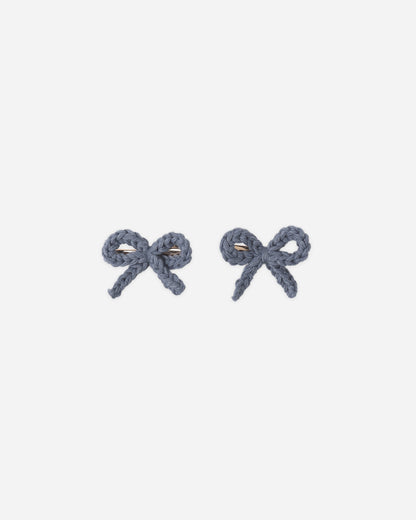 Rylee + Cru Crochet Bow Clip - Marine
