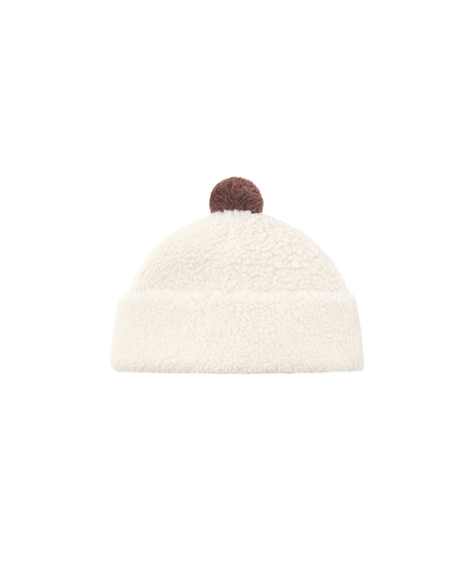 Rylee + Cru Pom Shearling Beanie - Natural