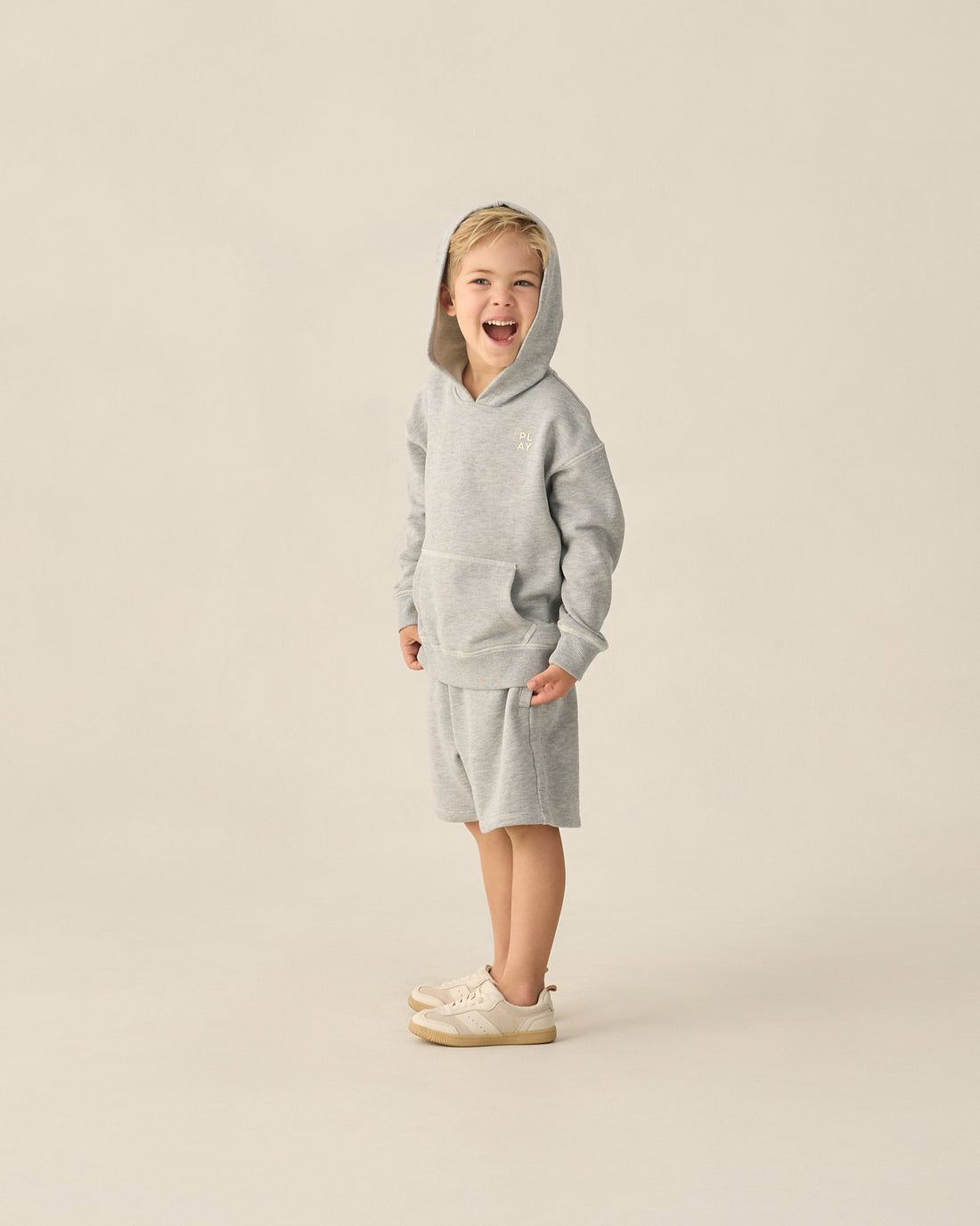 Rylee + Cru Play X Play Coast Hoodie - Heathered Grey
