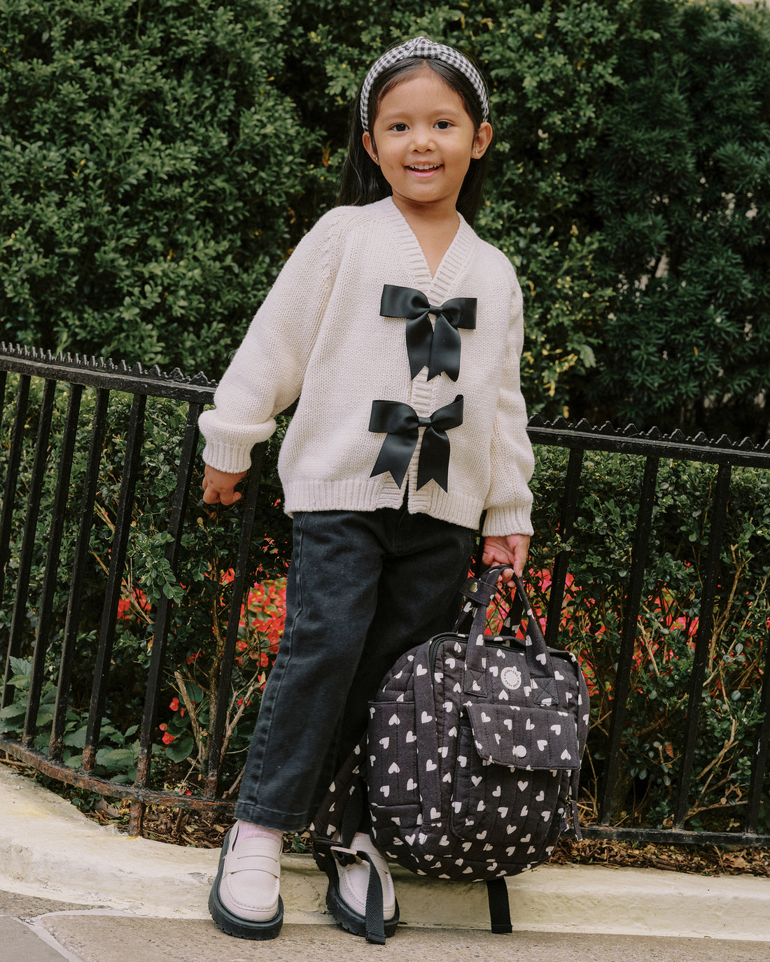Rylee + Cru Bow Cardigan - Natural