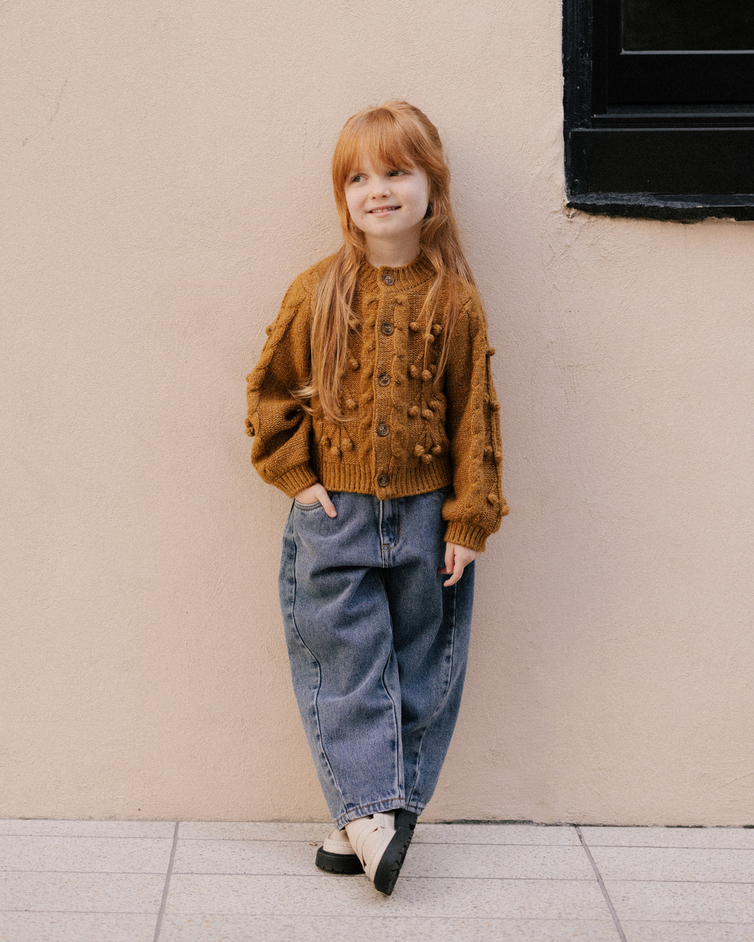 Rylee + Cru Bobble Cardigan - Golden