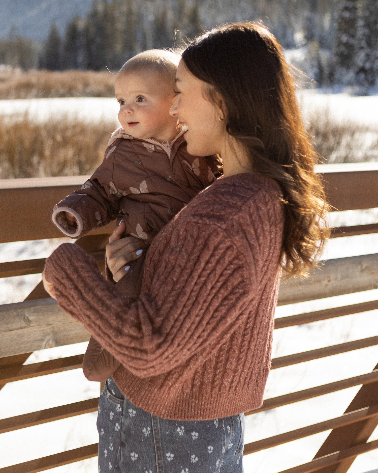 Rylee + Cru Cedar Puffer Suit - Butterflies