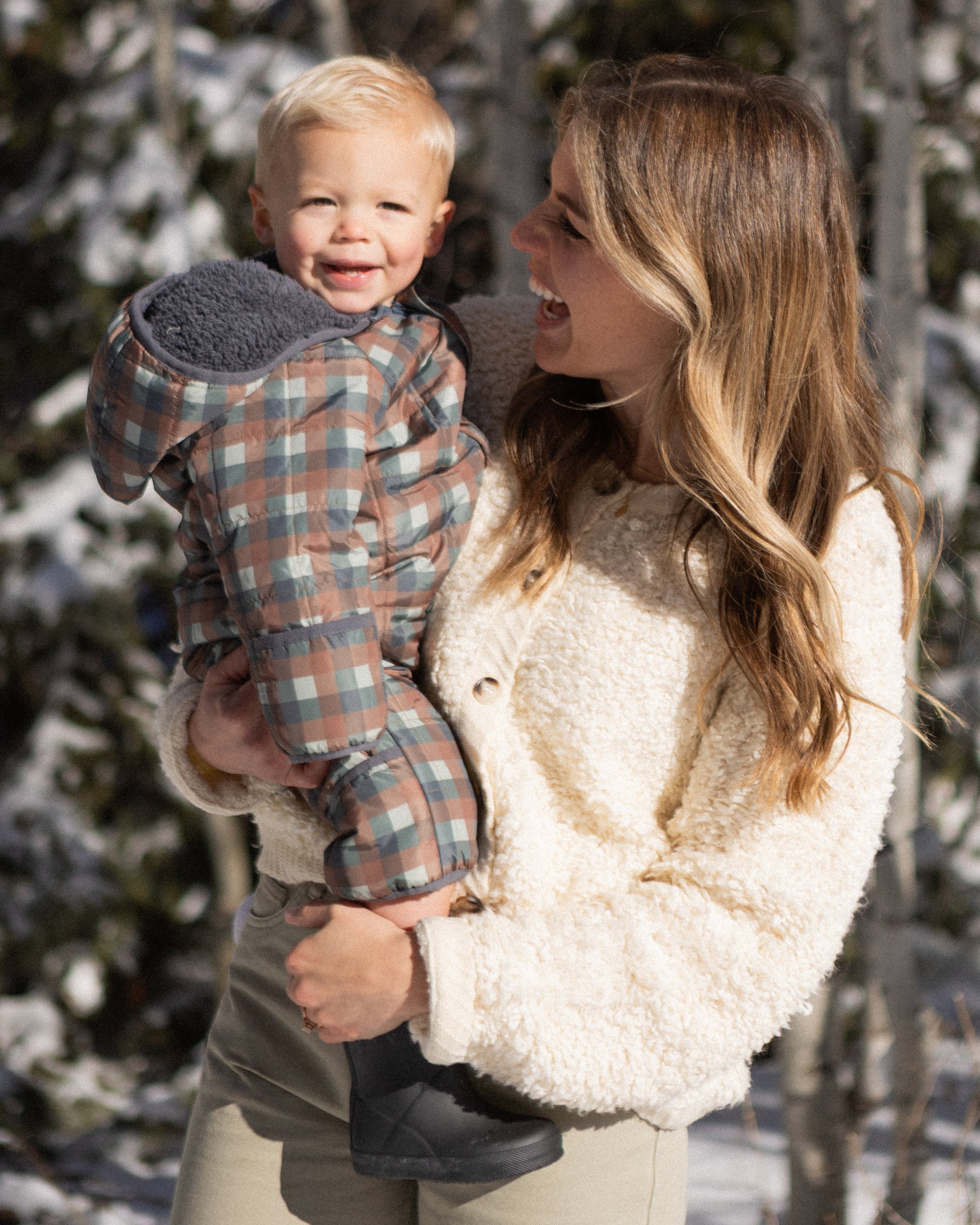 Rylee + Cru Cedar Puffer Suit - Midnight Check
