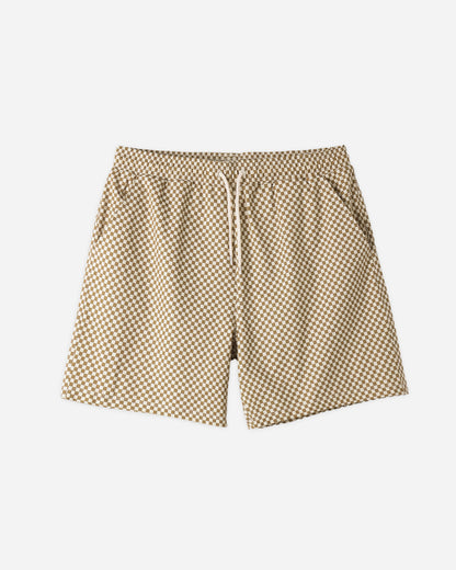 Rylee + Cru Basic Boardshort - Ocre Check
