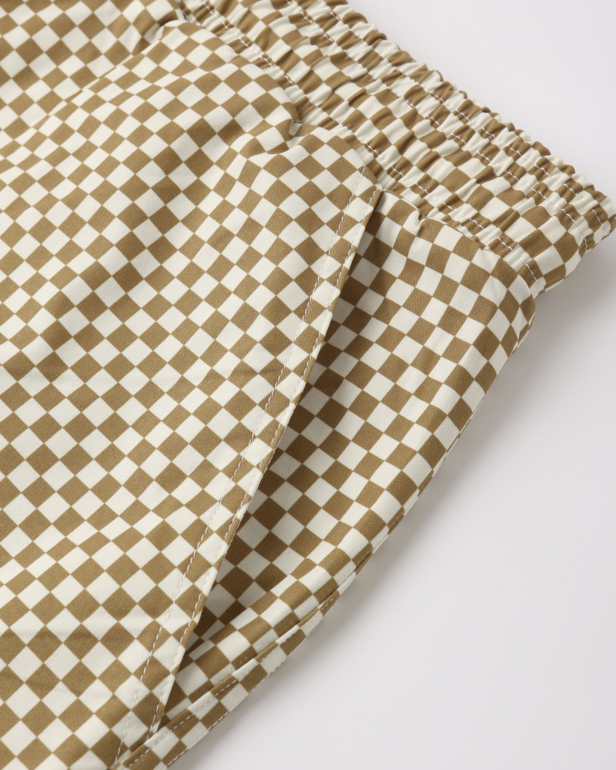 Rylee + Cru Basic Boardshort - Ocre Check