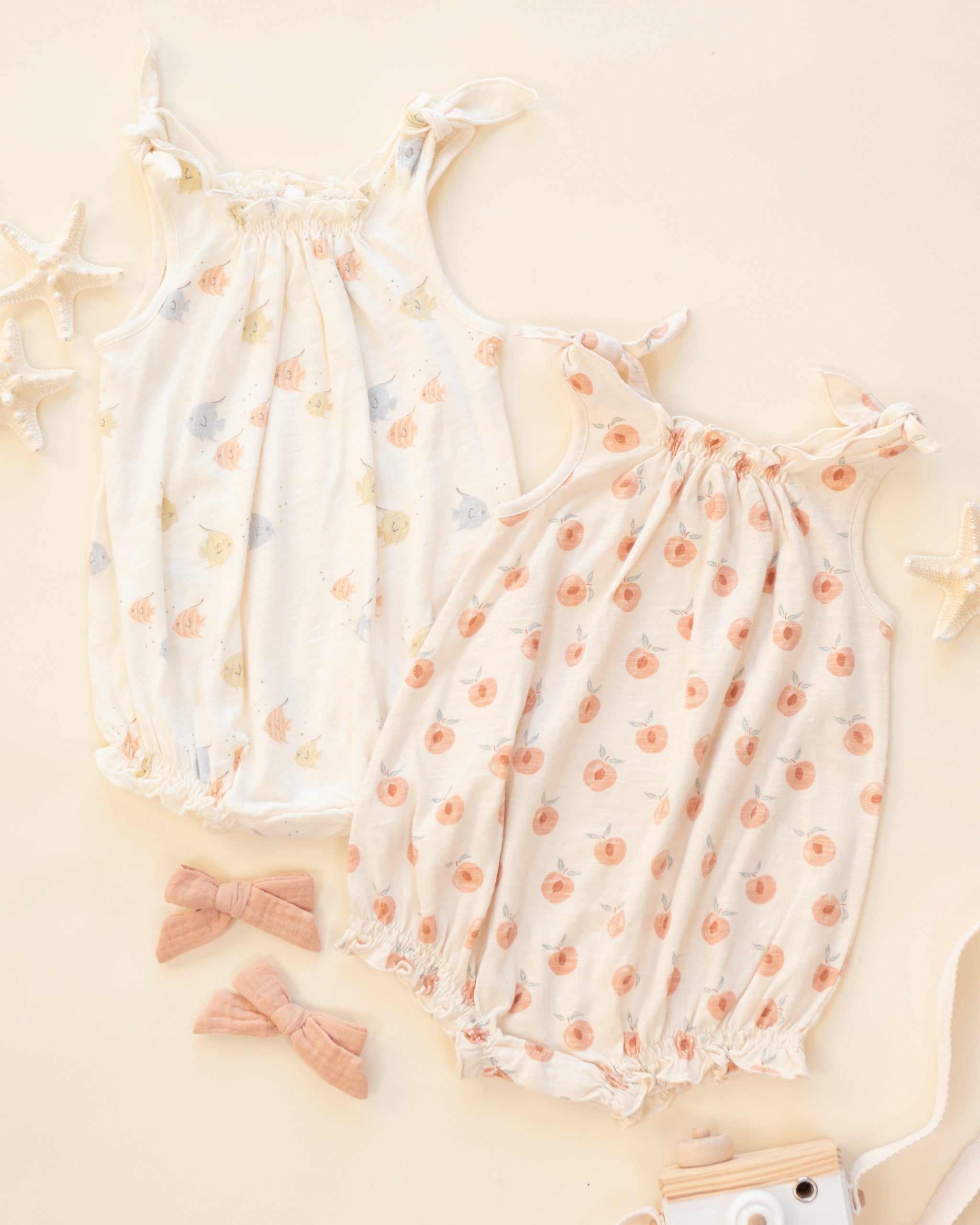 Rylee + Cru Shoulder Tie Bubble - Peaches