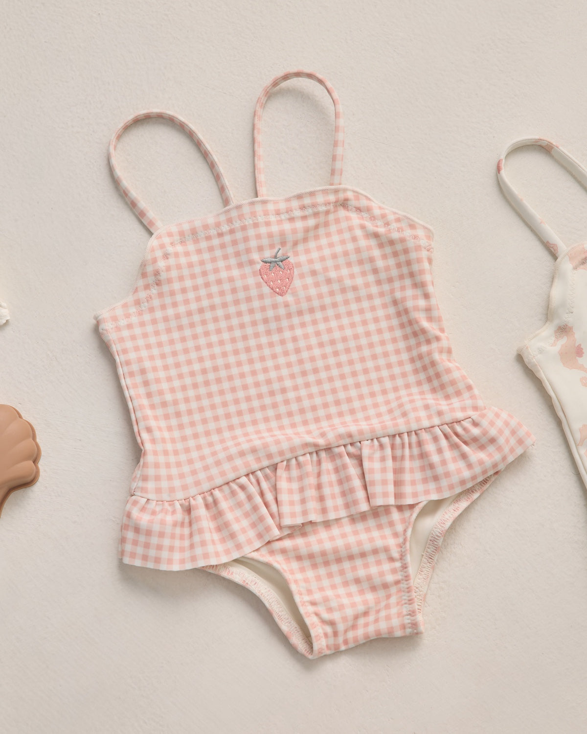Rylee + Cru Tori Skirted One Piece - Petal Gingham