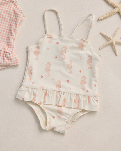 Rylee + Cru Tori Skirted One Piece - Seahorses